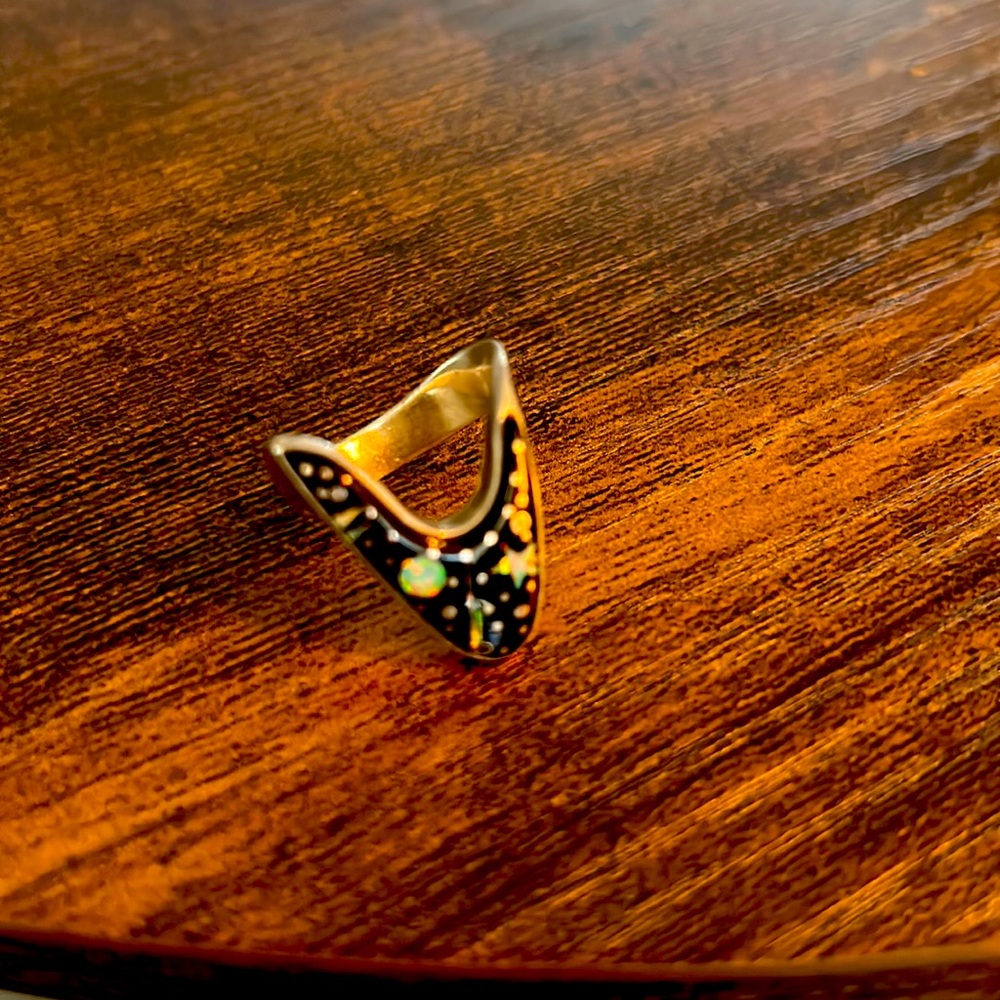 Sterling Silver Outer Space Space Ring - image 1